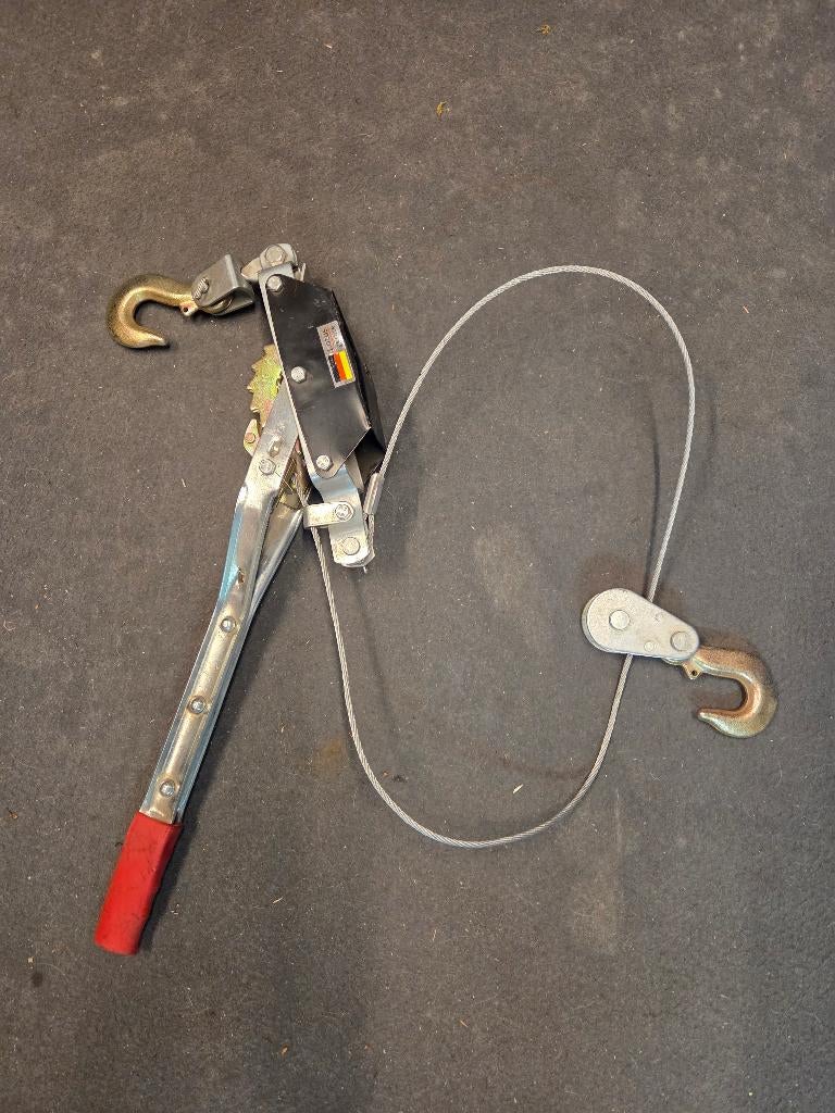 Kabeltrekker Handlier, dubbele haak hijsen touwspanner, Ophalen, Zo goed als nieuw, Handmatig