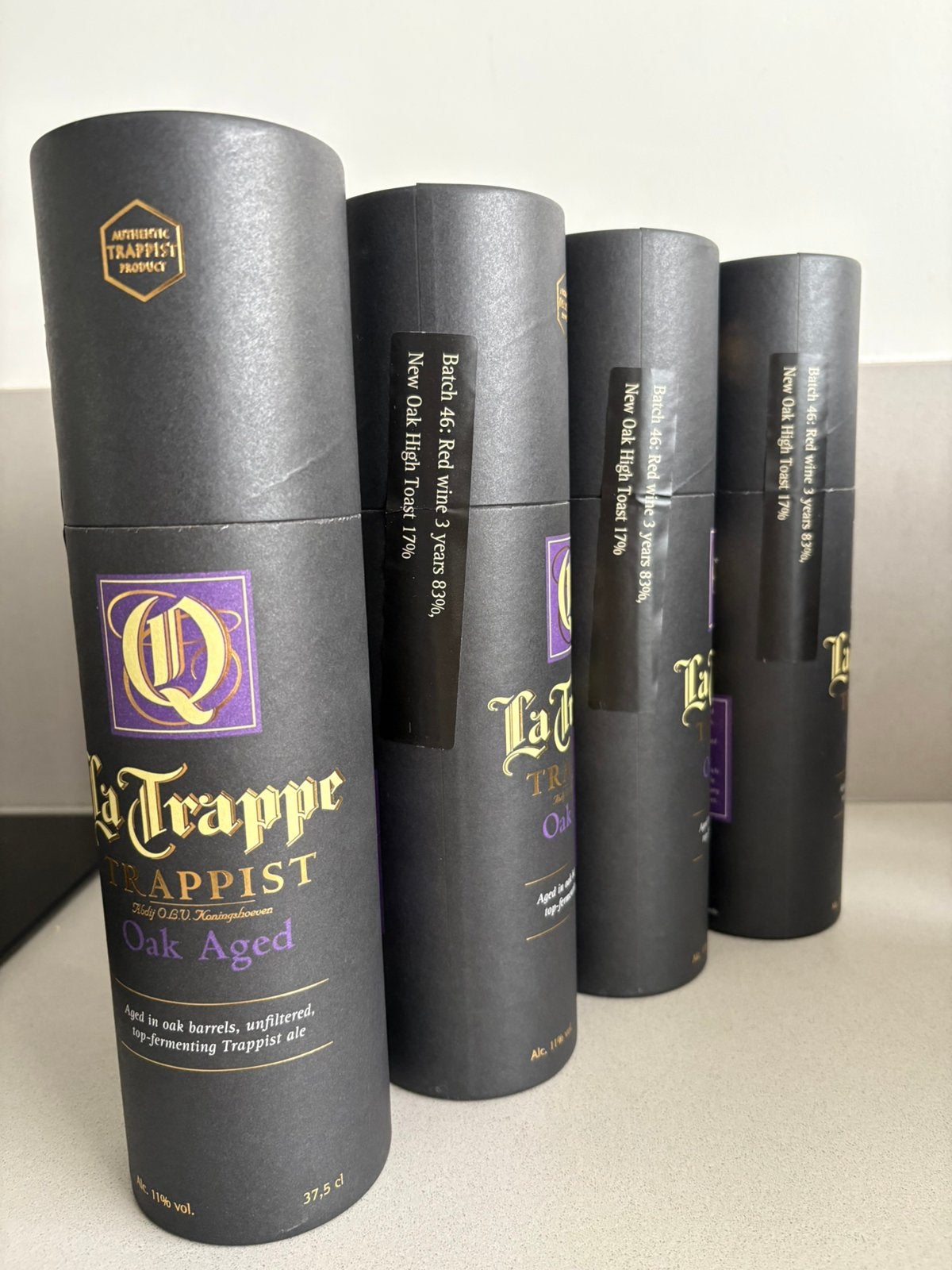 La trappe Quadruppel oak aged, BADGE 46, Verzamelen, Biermerken, Ophalen, Zo goed als nieuw, Flesje(s), La Trappe