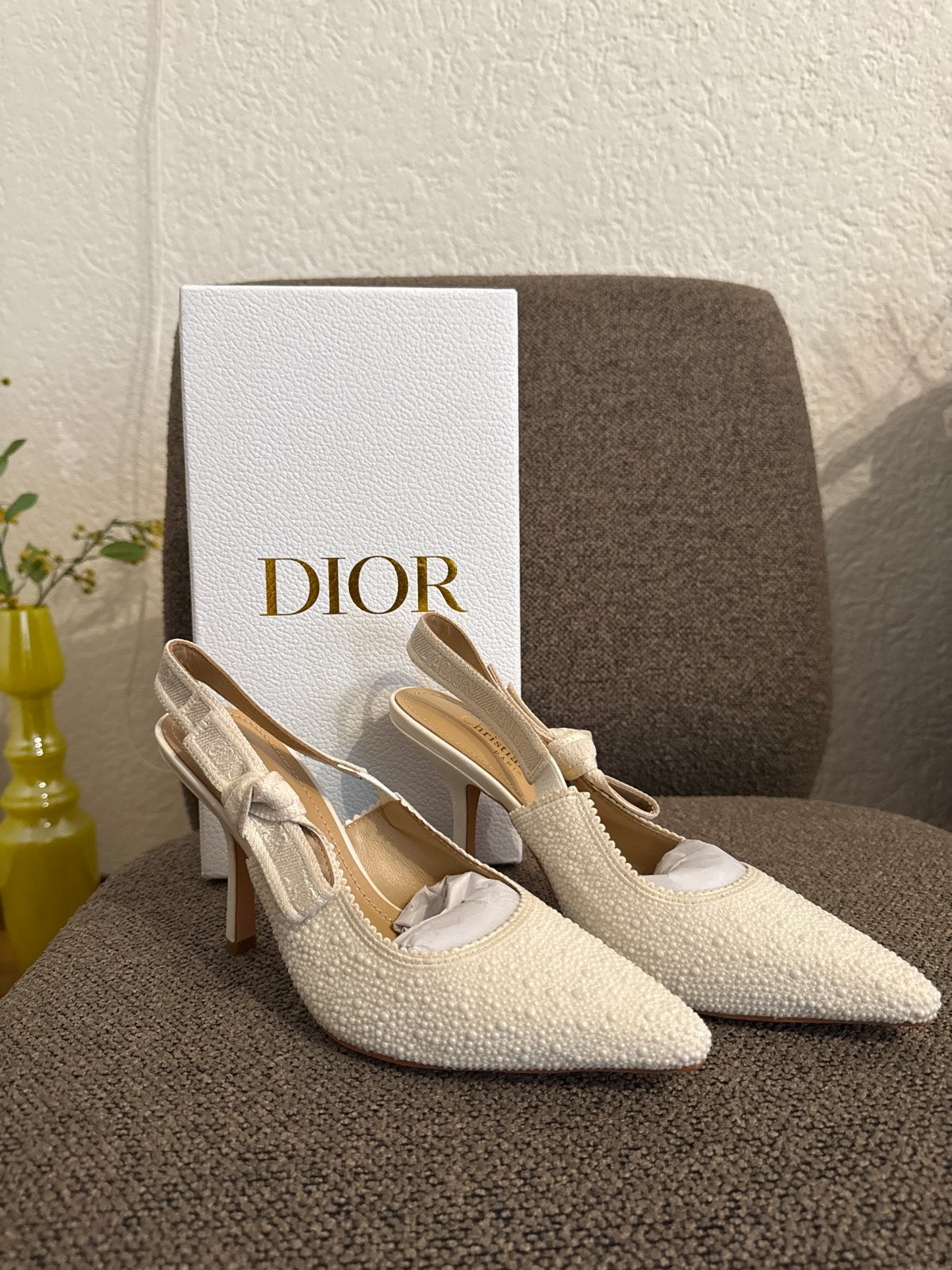 Dior slingback pumps maat 38, nooit gedragen, Kleding | Dames, Schoenen, Verzenden, Nieuw, Beige, Pumps