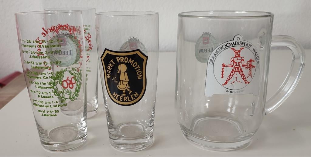 Leeuw bier dubbel druk glazen, Ophalen of Verzenden, Gebruikt, Glas of Glazen, Leeuw