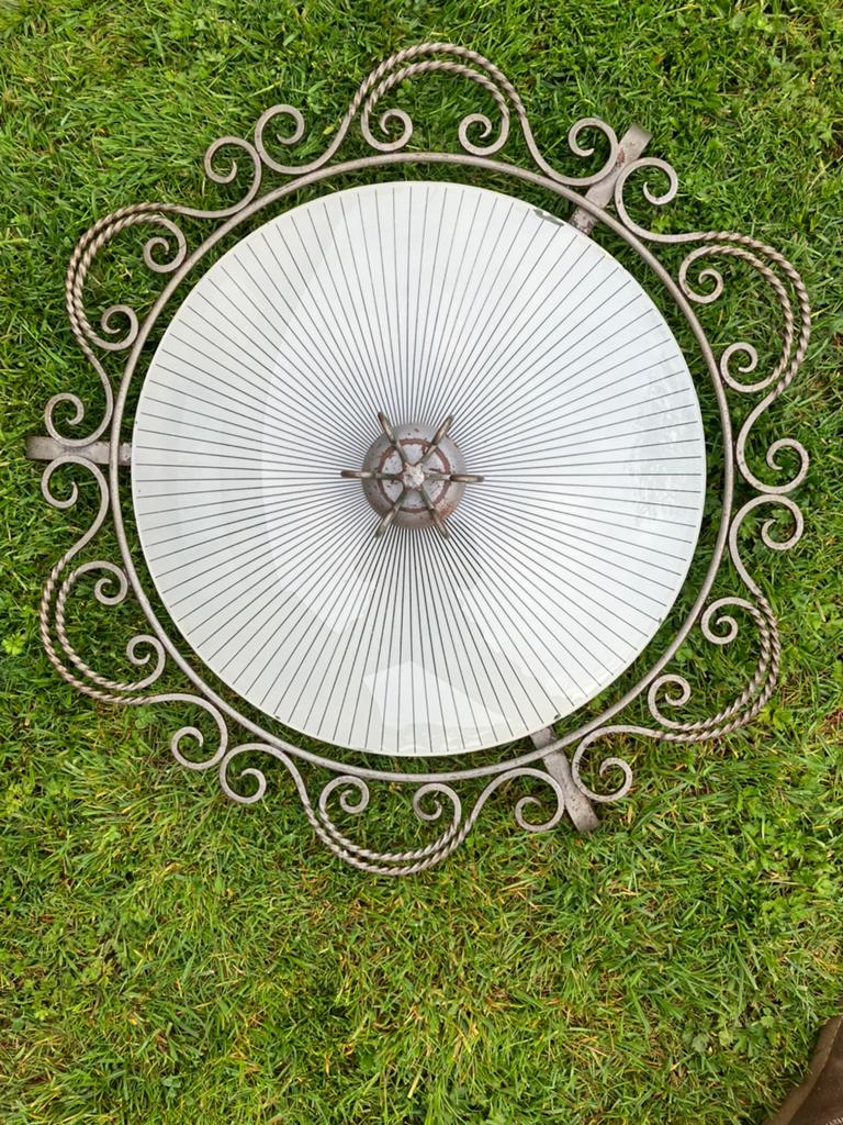 Vintage plafondlamp/plafoniere, Huis en Inrichting, Lampen | Plafondlampen, Ophalen, Metaal