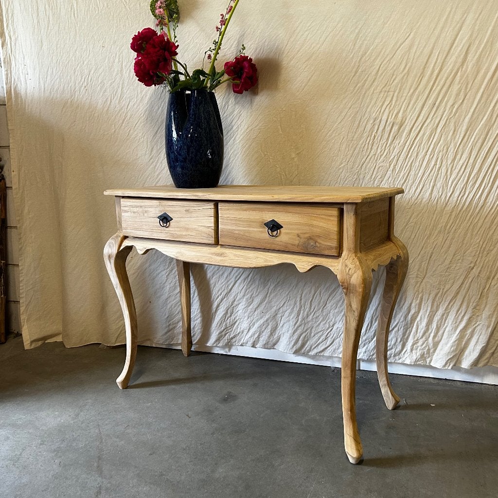 houten sidetable teak - 100 x 40 cm - Gratis bezorgd, Huis en Inrichting, Tafels | Sidetables, TTM Wonen, Meubels – (Perzische) Tapijten en Woonaccessoires