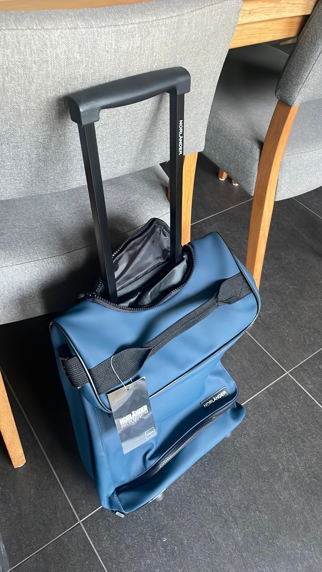 Nieuwe Norländer reis trolley Lyon blauw, Ophalen, Trolleytas, 17 inch of meer, Nieuw