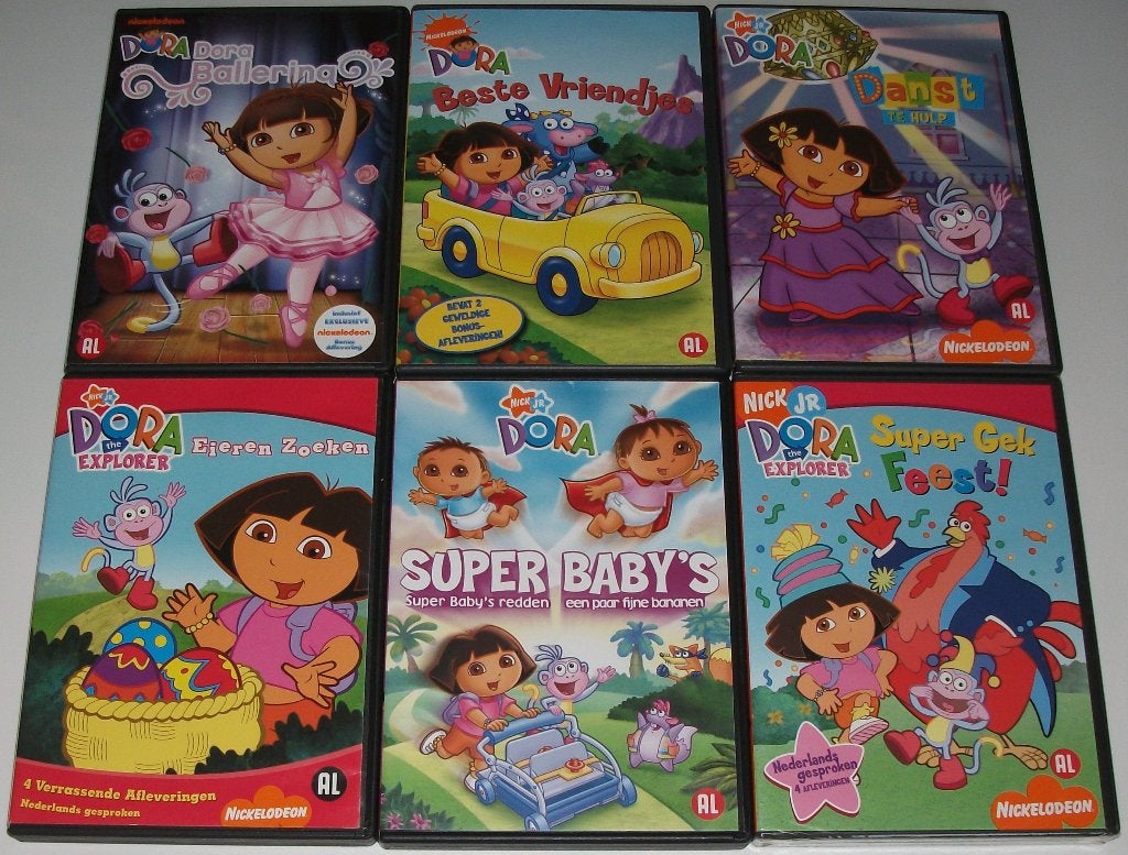 Dvd *** DORA *** 6 stuks, Cd's en Dvd's, Animatie, Zo goed als nieuw, Alle leeftijden, Amerikaans