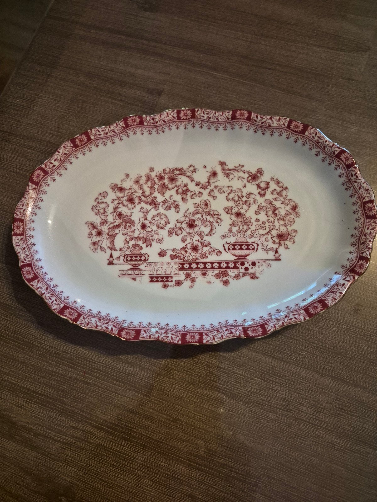 Vintage serveerschaal 30 cm met bloemmotief, Bavaria, Antiek en Kunst, Antiek | Porselein, Ophalen