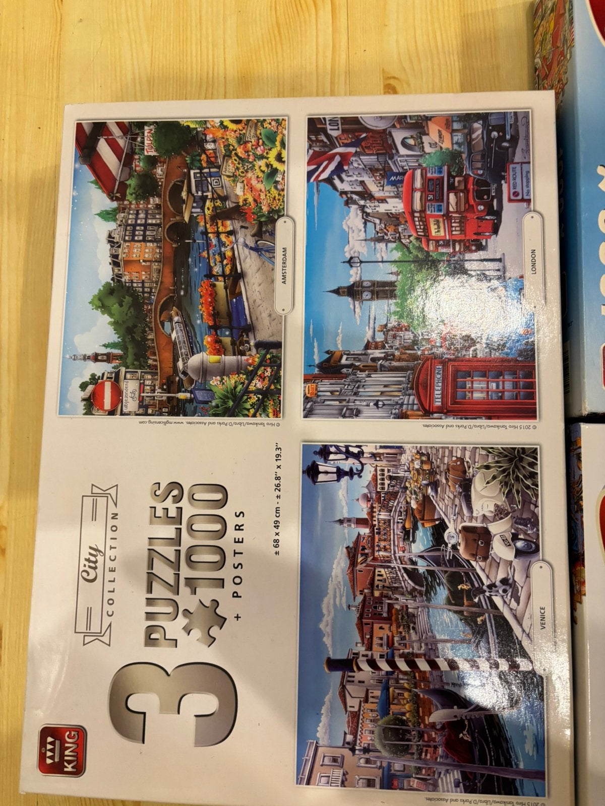 King city collections 3x 1000 stukjes, Hobby en Vrije tijd, Denksport en Puzzels, Ophalen, 500 t/m 1500 stukjes, Zo goed als nieuw