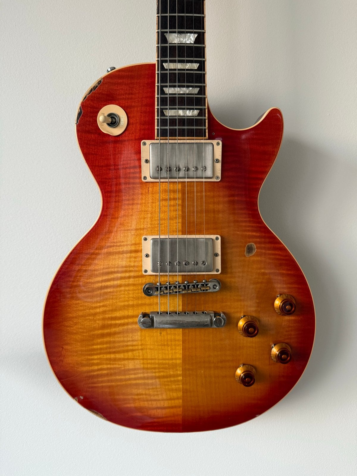 2016 Gibson Les Paul Tradional Plus Sunburst Heavey Aged, Muziek en Instrumenten, Ophalen of Verzenden, Gebruikt, Solid body, Gibson