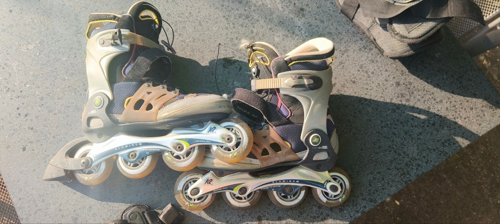 K2 Spire XP-M inline skates (maat 40,5) met bescherming, Ophalen, K2, Gebruikt, Inline skates 4 wielen