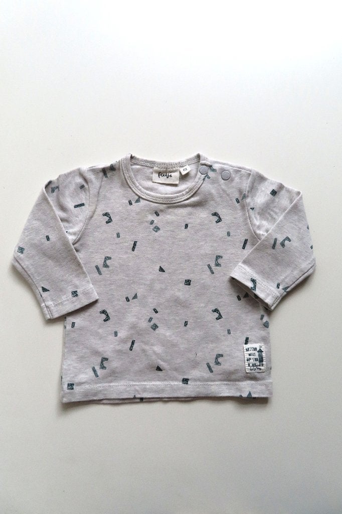 Longsleeve Shirt Print Feetje mt 62 (L76), Kinderen en Baby's, Babykleding | Maat 62, Ophalen of Verzenden, Zo goed als nieuw