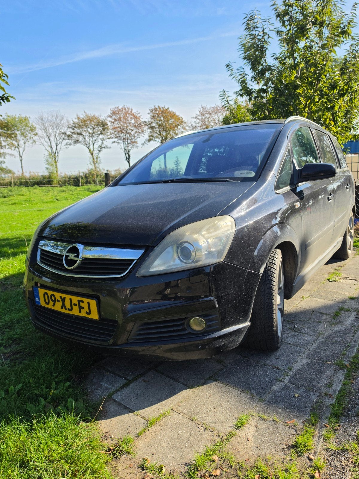Opel Zafira 2.0 Turbo 2007 Zwart, Ophalen, Gebruikt, Opel