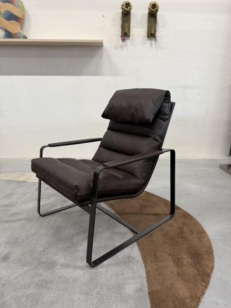 Nieuw Leolux Indra Plus Fauteuil bruin leer Design stoel, Huis en Inrichting, Fauteuils, Leolux, Info@leolux.nl, Nieuw, Ophalen of Verzenden