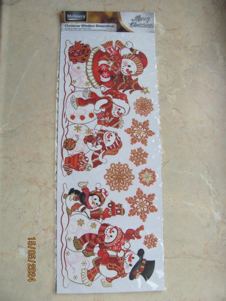 NIEUW folie RAAMSTICKERS winter KERST raam stickers MELINERA, Ophalen of Verzenden, Nieuw