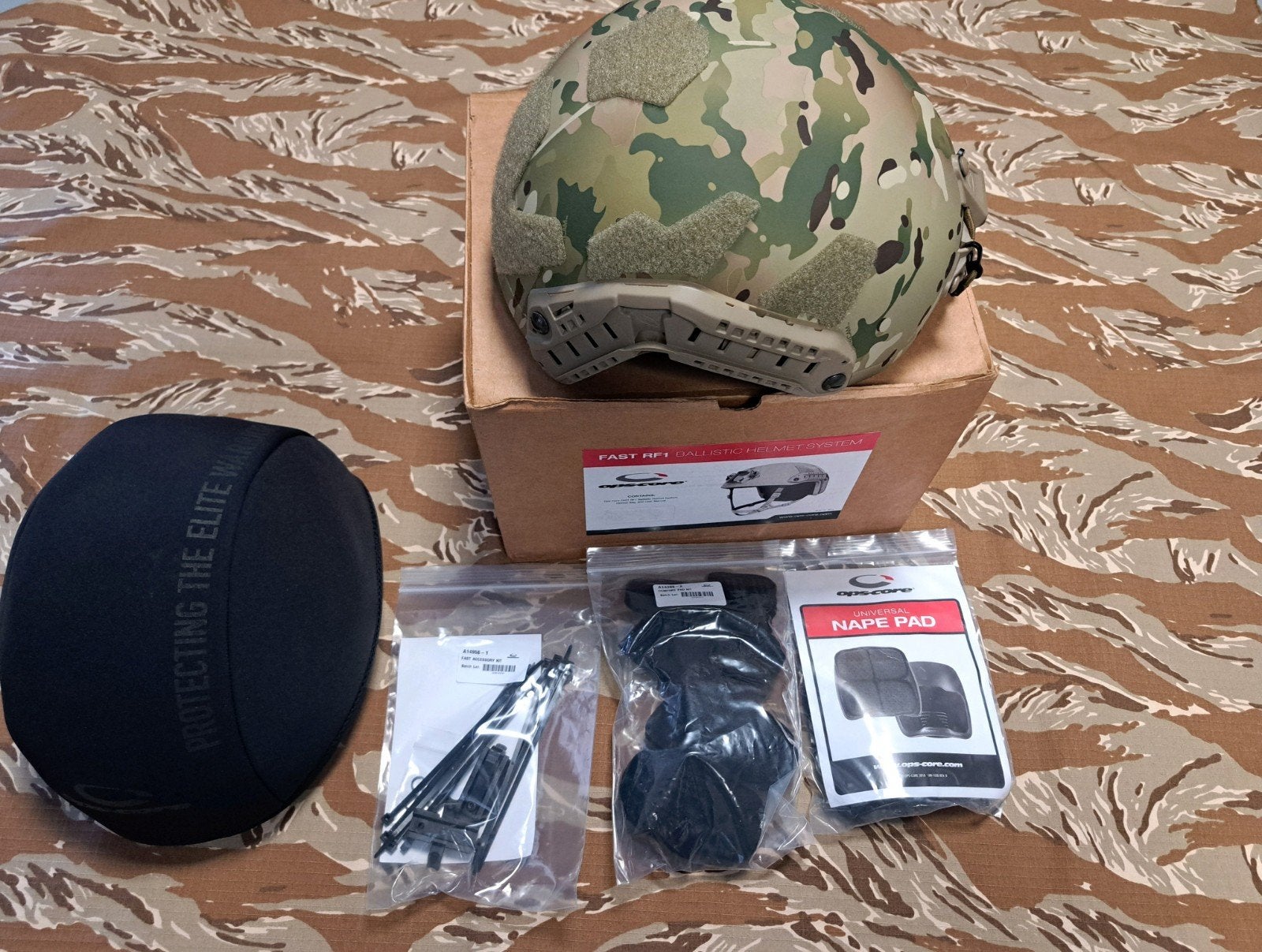 Opscore FAST RF-1 Multicam helm team wendy caiman kevlar, Verzamelen, Ophalen of Verzenden, Overige soorten, Amerika, Helm of Baret