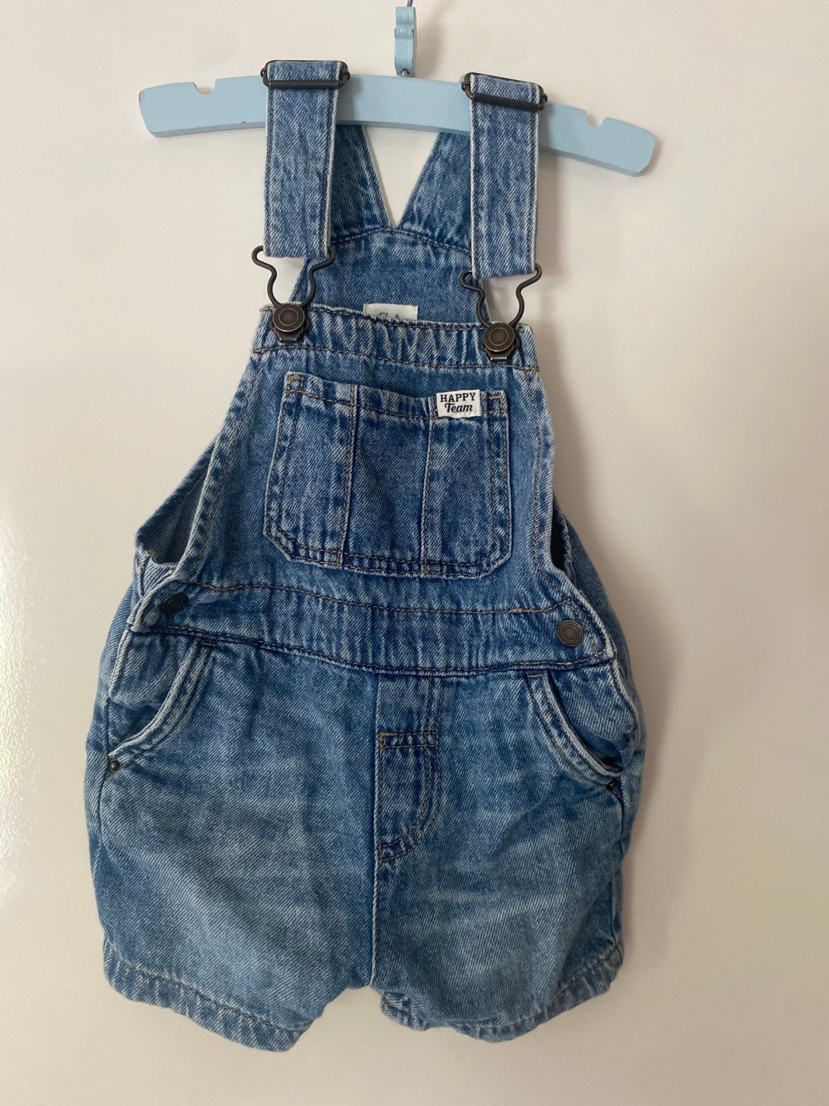 Tuinbroek baby maat 80 denim blauw broek, Ophalen of Verzenden, Zo goed als nieuw, Jongetje of Meisje