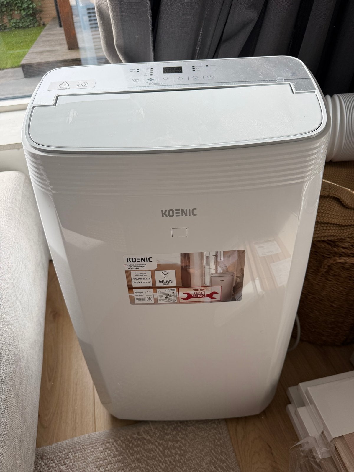 KOENIC KAC 14022 Mobiele Airco 14.000 BTU met WiFi, Ophalen, Zo goed als nieuw, Energieklasse A of zuiniger, Koelen en Ontvochtigen