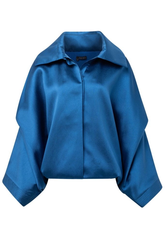 Zgan toffe blouse/jasje van Norah en Mart Visser, Kleding | Dames, Ophalen of Verzenden, Zo goed als nieuw, Maat 38/40 (M), Blauw
