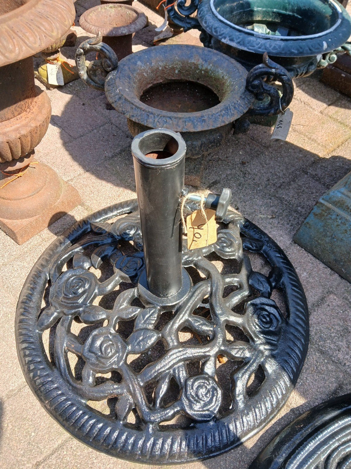Gietijzeren parasolvoet, Tuin en Terras, Parasols, Ophalen, Minder dan 1 meter, Parasolvoet