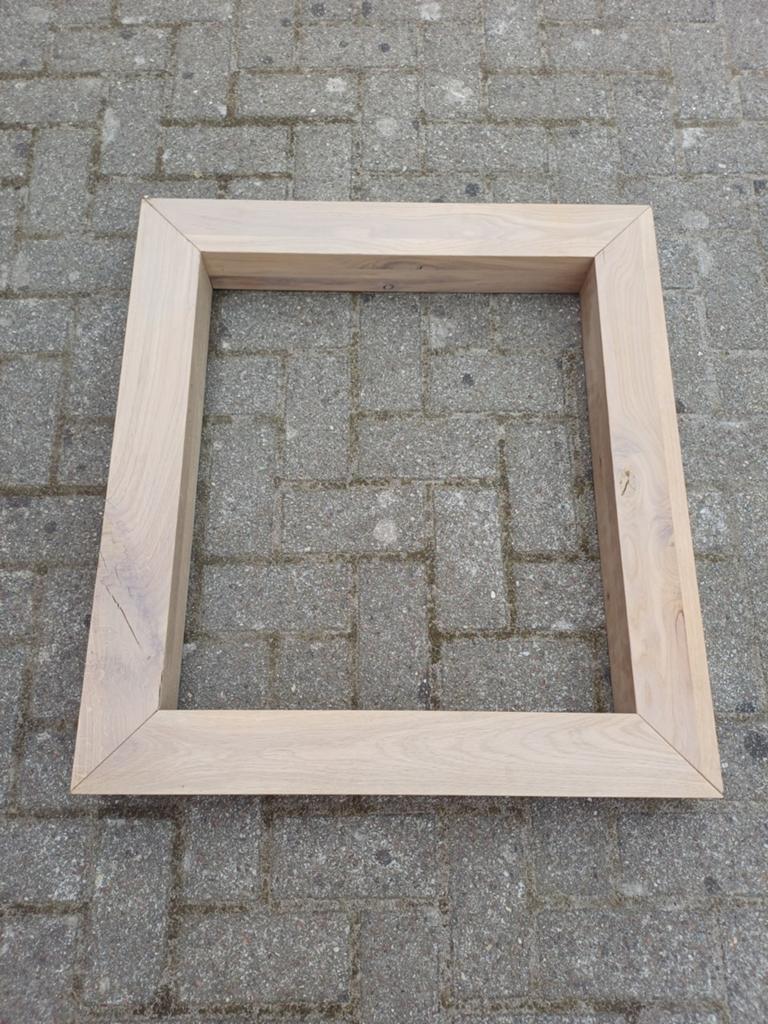 Vierkant eiken white wash tafelonderstel / tafelpoten, Huis en Inrichting, Ophalen, 50 tot 100 cm, Nieuw, 50 tot 100 cm