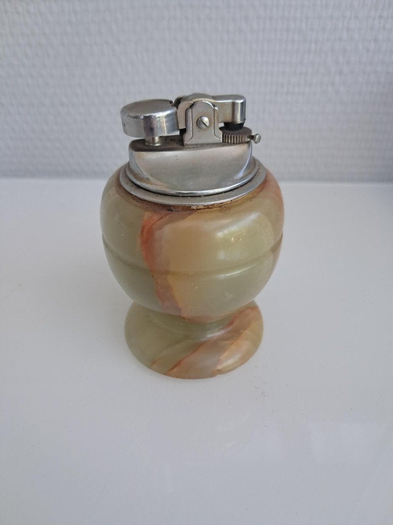 Vintage Tafelaansteker Onyx / Marmer, Ophalen of Verzenden, Zo goed als nieuw, Aansteker