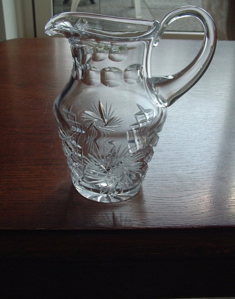 prachtige puntgave kristal kan karaf ca 1970, Verzamelen, Porselein, Kristal en Bestek, Ophalen of Verzenden, Zo goed als nieuw