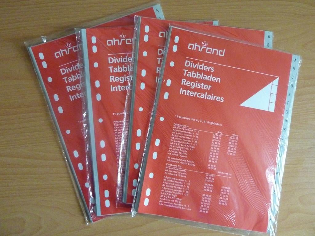 Pak tabbladen A-Z 11 rings Ahrend - nieuw in folie, Diversen, Ophalen of Verzenden, Nieuw
