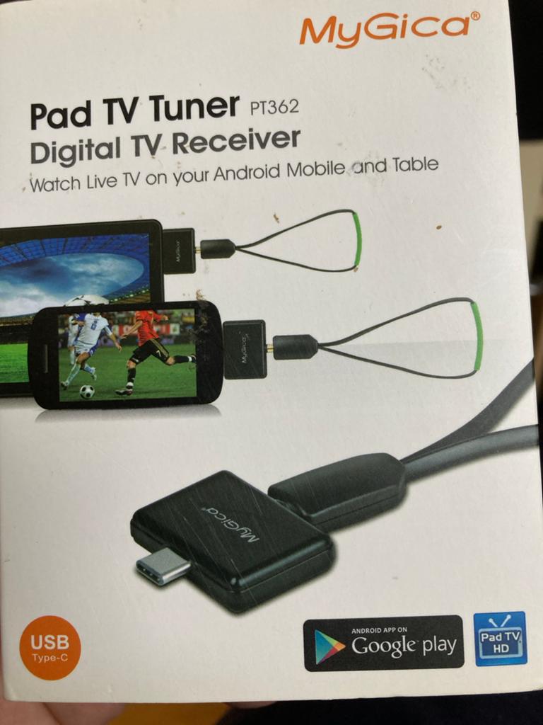 MyGica Pad TV Tuner PT362 Digitale TV Ontvanger USB-C, Ophalen, Zo goed als nieuw, Decoder