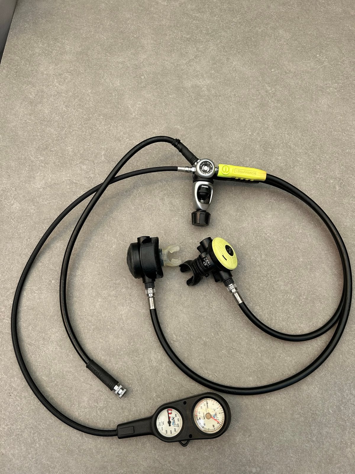 Scubapro Duikregelaar Set met Manometer en Dieptemeter, Ophalen of Verzenden, Gebruikt, Overige typen