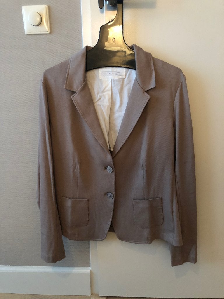 FABIANA FILIPPI. Kort jasje (Blazer model) Grijs Maat 44, Maat 42/44 (L), Nieuw, Ophalen of Verzenden, Jasje