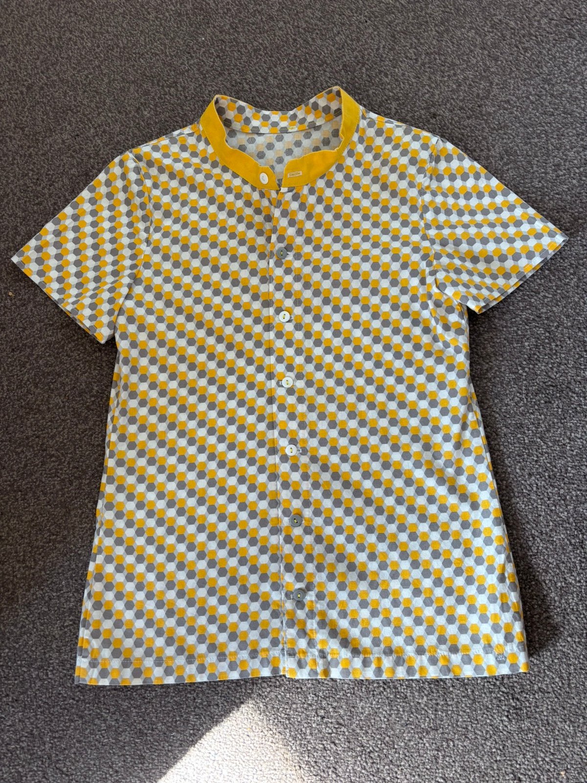 Handgemaakt blousje overhemd jongen maat 152, Ophalen of Verzenden, Zo goed als nieuw, Jongen, Overhemd of Blouse