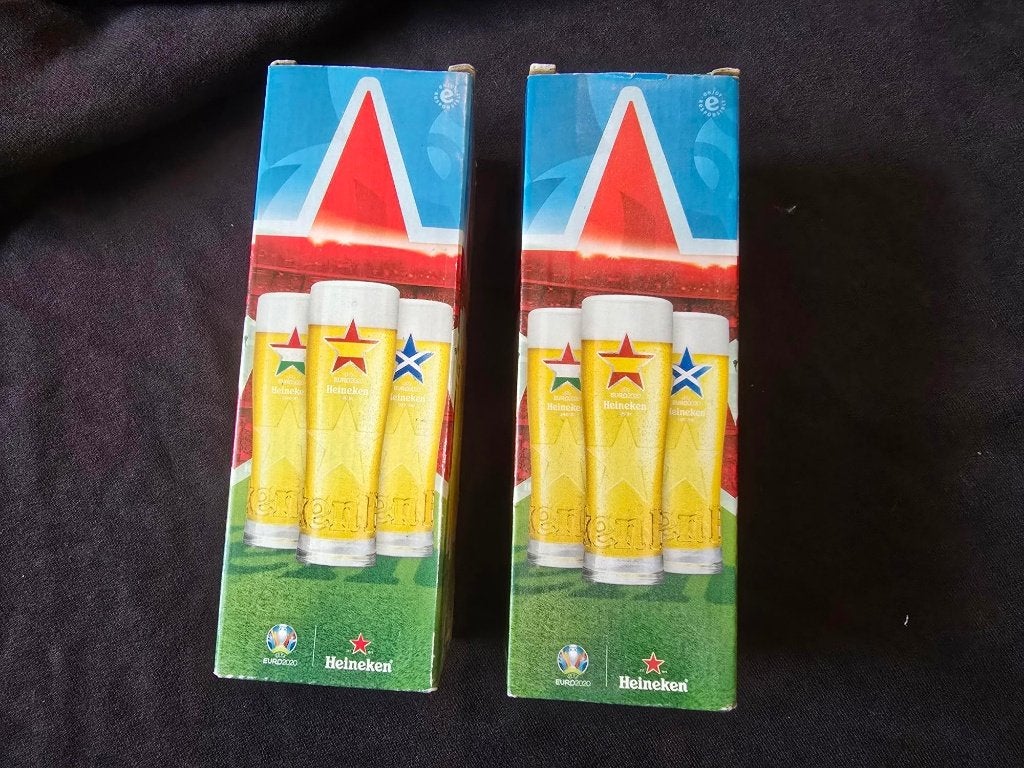 Heineken glazen - UEFA EURO 2020, Gebruikt, -, Bierglas, -
