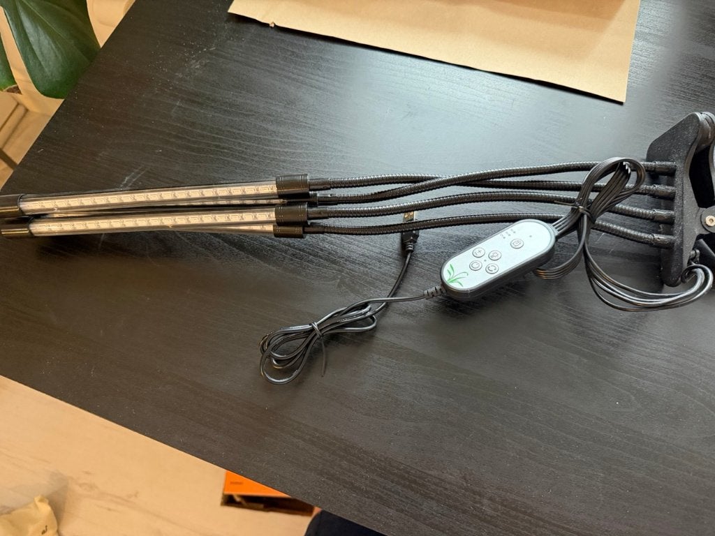 LED Kweeklamp 4 Koppen met Timer & Klem - Groeilamp USB, Ophalen of Verzenden, Zo goed als nieuw, Kweeklamp