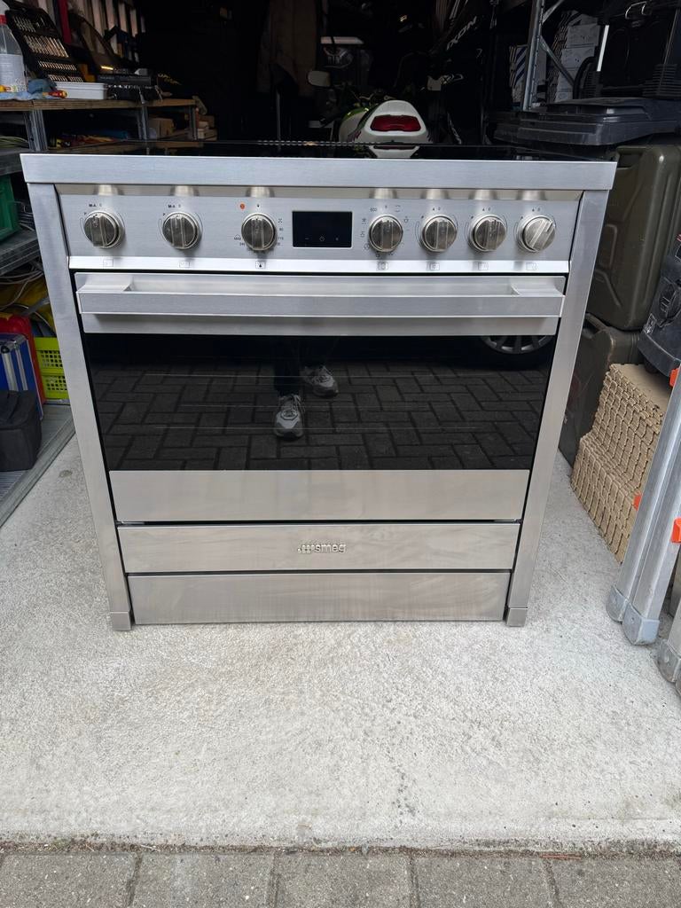 Smeg Fornuis met Inductiekookplaat B95IMX9, Ophalen, 60 cm of meer, Grill, 4 kookzones
