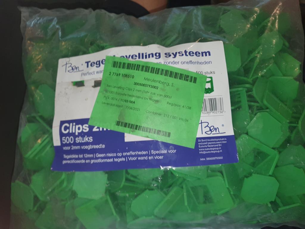 tegel klips, Nieuw, Minder dan 20 cm, Minder dan 5 m², Wandtegels