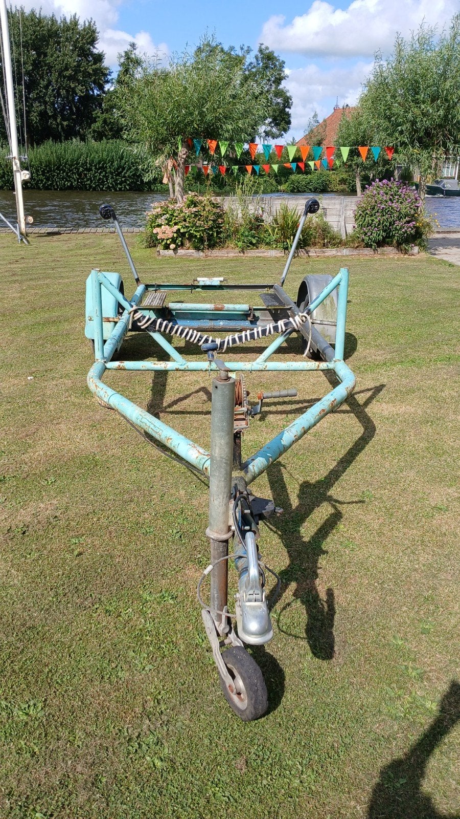 Gebruikte boottrailer voor boten tot 4,5 m, Watersport en Boten, Ophalen, Minder dan 1500 kg, Gebruikt, Minder dan 6 meter
