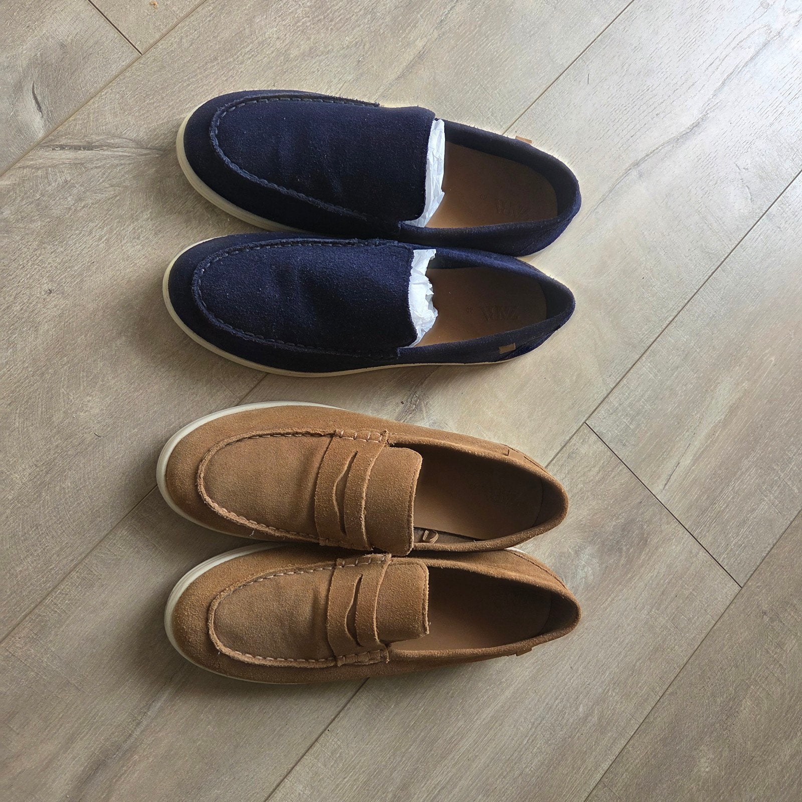zara loafers bruin en blauw suède mt 40, Ophalen of Verzenden, Nieuw, Blauw