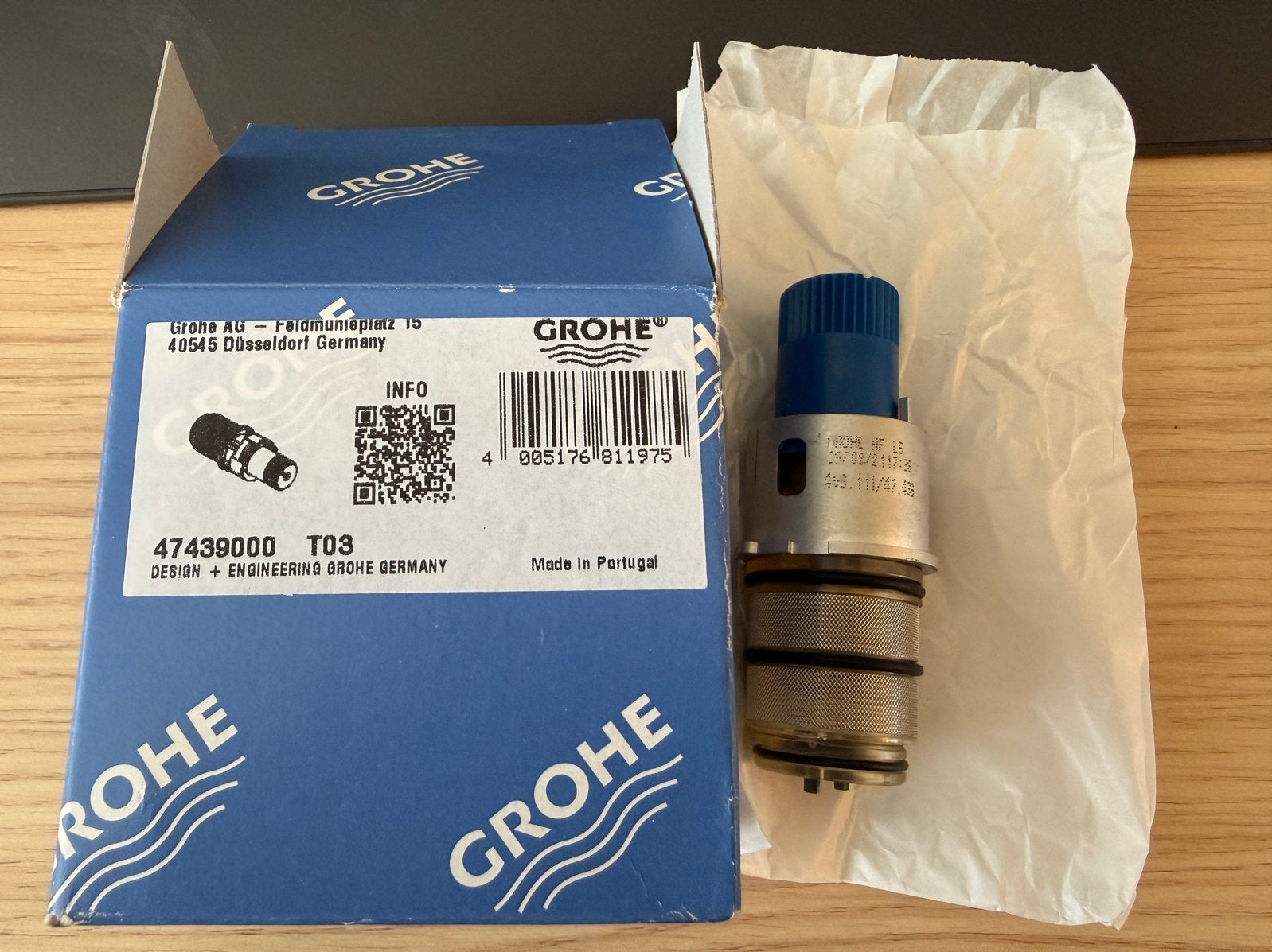 Grohe thermo element 1/2 - Cartouche 47439000 T03, Ophalen of Verzenden, Nieuw, Chroom, Kraan