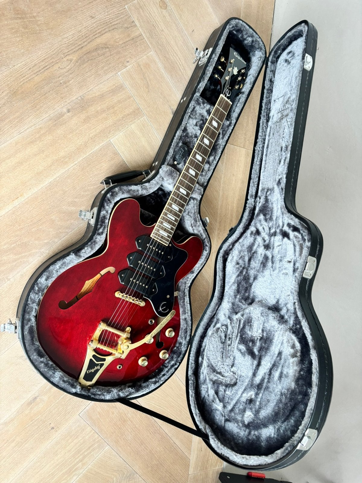 Epiphone riviera P93 WR, Muziek en Instrumenten, Ophalen, Gebruikt, Hollow body, Epiphone