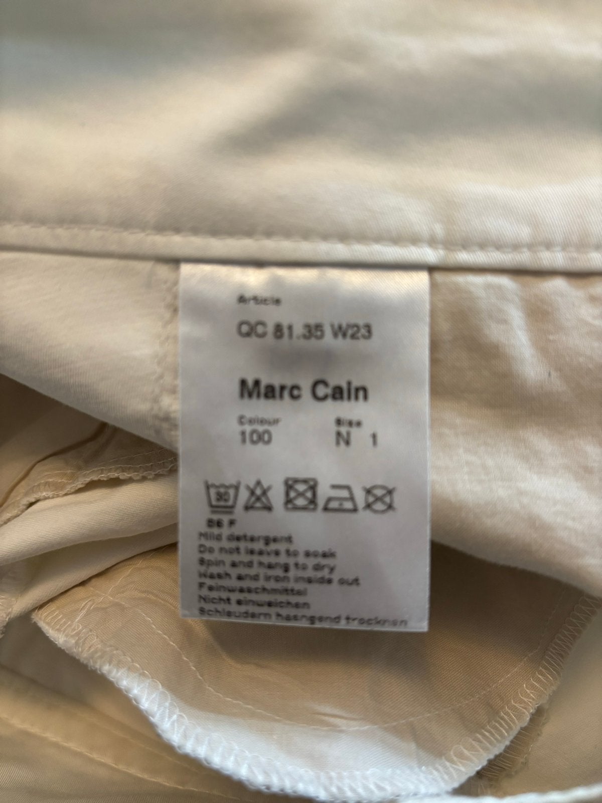 Marccain Witte Broek - Stijlvol en Comfortabel, Wit, Ophalen of Verzenden, Zo goed als nieuw, Maat 36 (S)