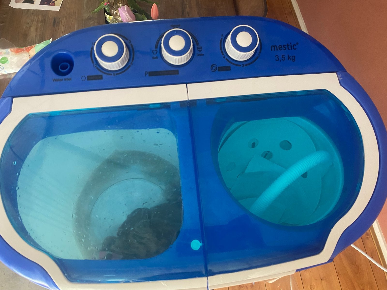 Mestic MW-120 Mini Wasmachine met Centrifuge - 3.5 kg, Caravans en Kamperen, Kampeeraccessoires, Ophalen of Verzenden, Gebruikt