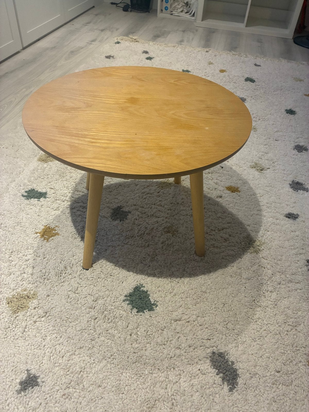 Ronde houten salontafel, eiken, Ophalen, Eikenhout, Rond, 50 tot 100 cm