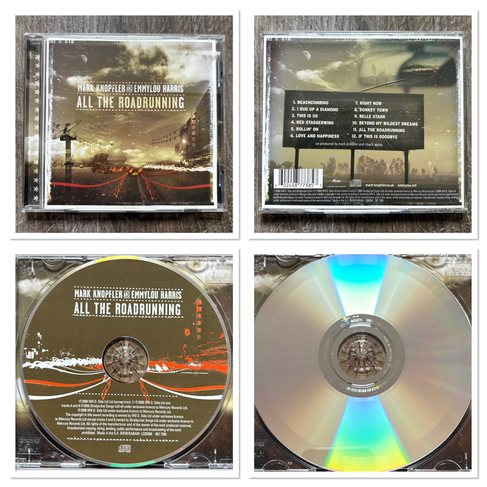 Mark Knopfler & EmmyLou Harris: Al The RoadRunning, Ophalen of Verzenden