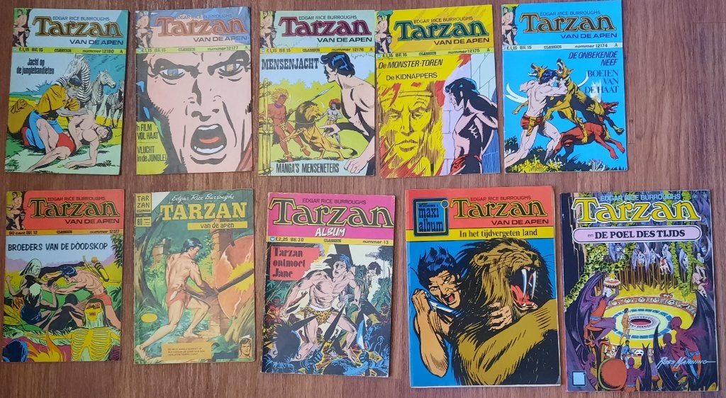 stripboeken 11, Tarzan 3 Maxi albums + 8x Classics 1974-1975, Meerdere stripboeken, Ophalen of Verzenden, Gelezen