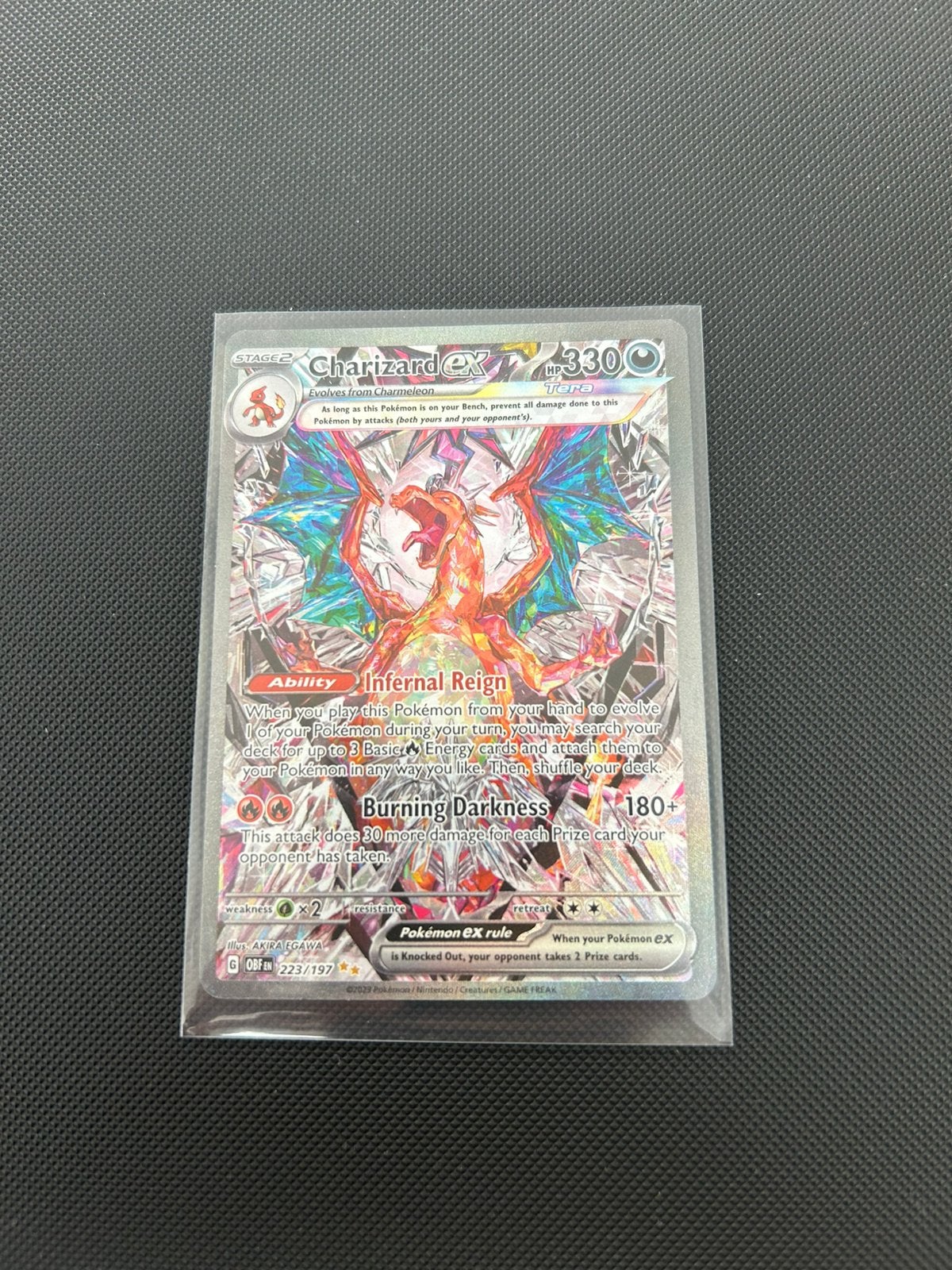 Charizard ex 223/197, Ophalen of Verzenden, Nieuw, Losse kaart, Foil