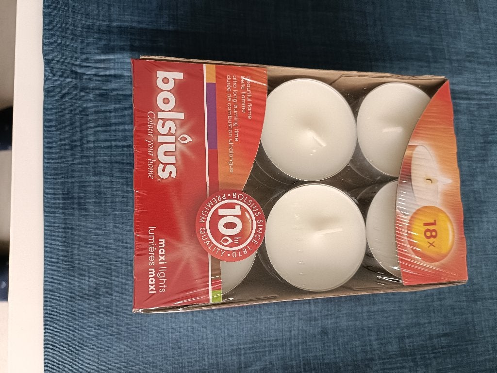 waxinelichtjes Bolsius 10 uur 108 stuks, Overige materialen, Overige typen, Nieuw, Ophalen of Verzenden