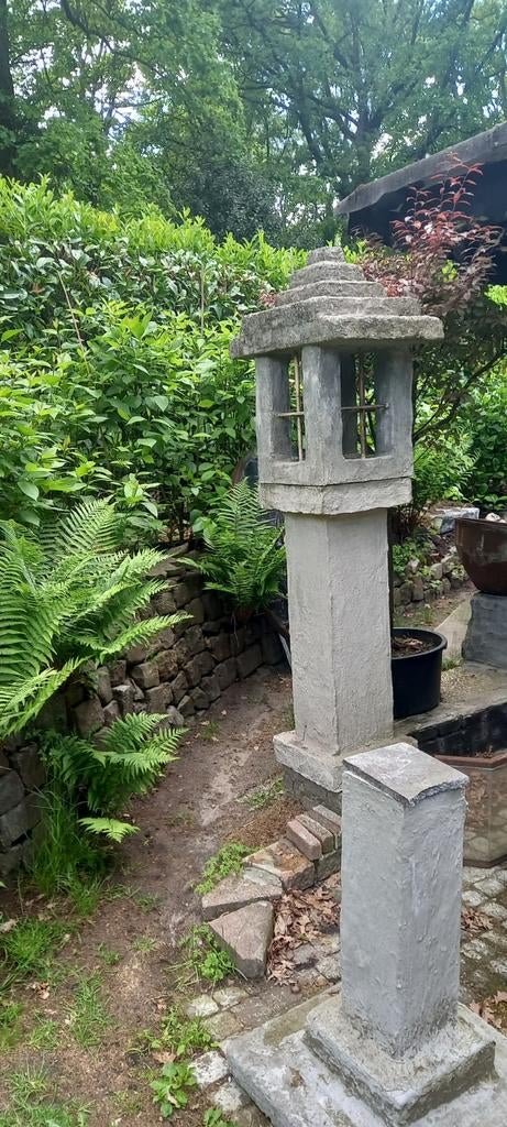Handgemaakte Chinese/Japanse Lantaarns - Ruim 3 Meter Hoog, Tuin en Terras, Tuinbeelden, Ophalen of Verzenden, Gebruikt, Steen