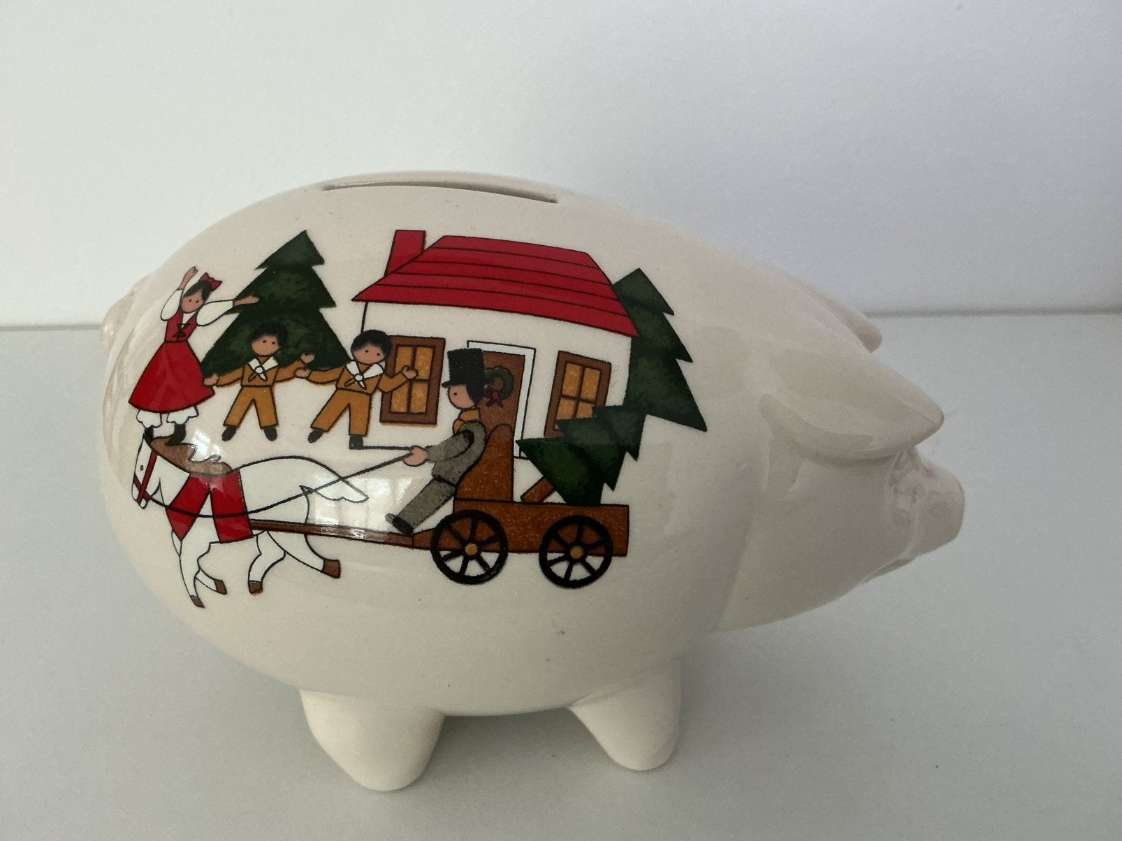 Mason’s Christmas Village piggy bank spaarpot, Ophalen of Verzenden, Zo goed als nieuw