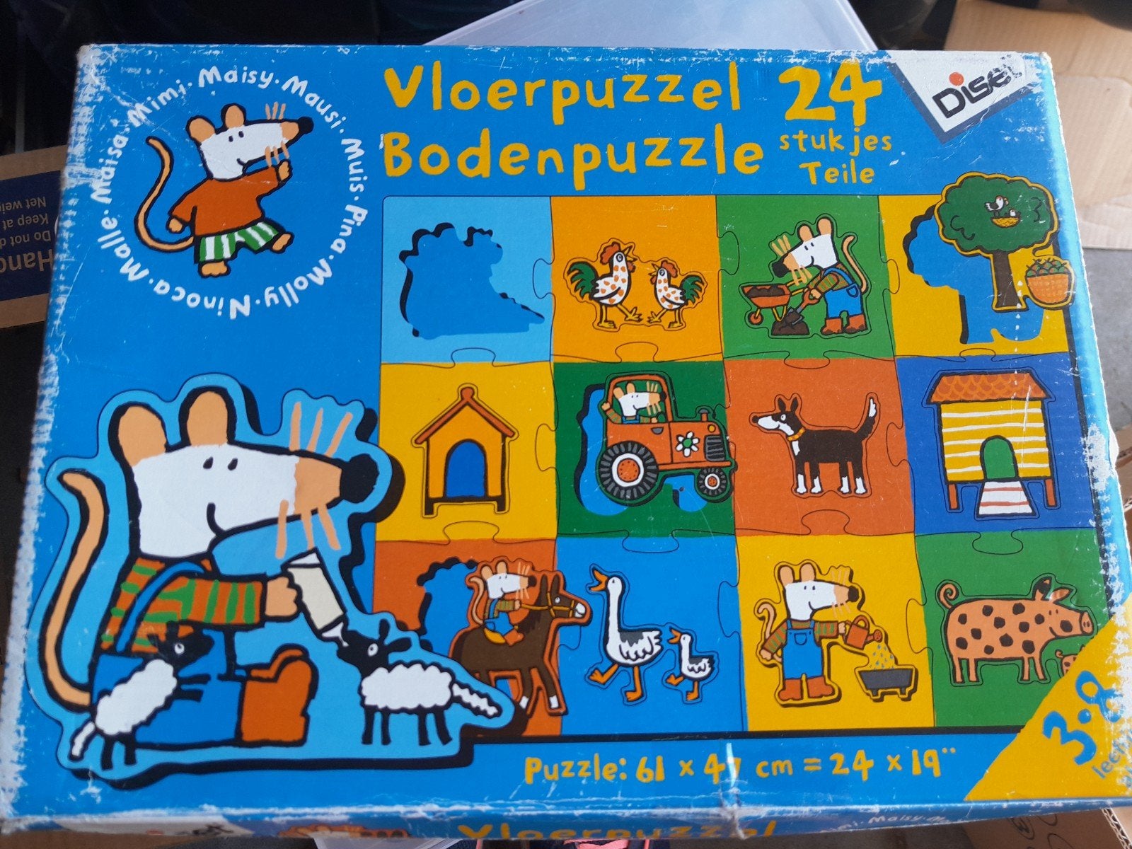 vloerpuzzel  Muis 24 stukken, Kinderen en Baby's, Speelgoed | Kinderpuzzels, Ophalen of Verzenden, 10 tot 50 stukjes