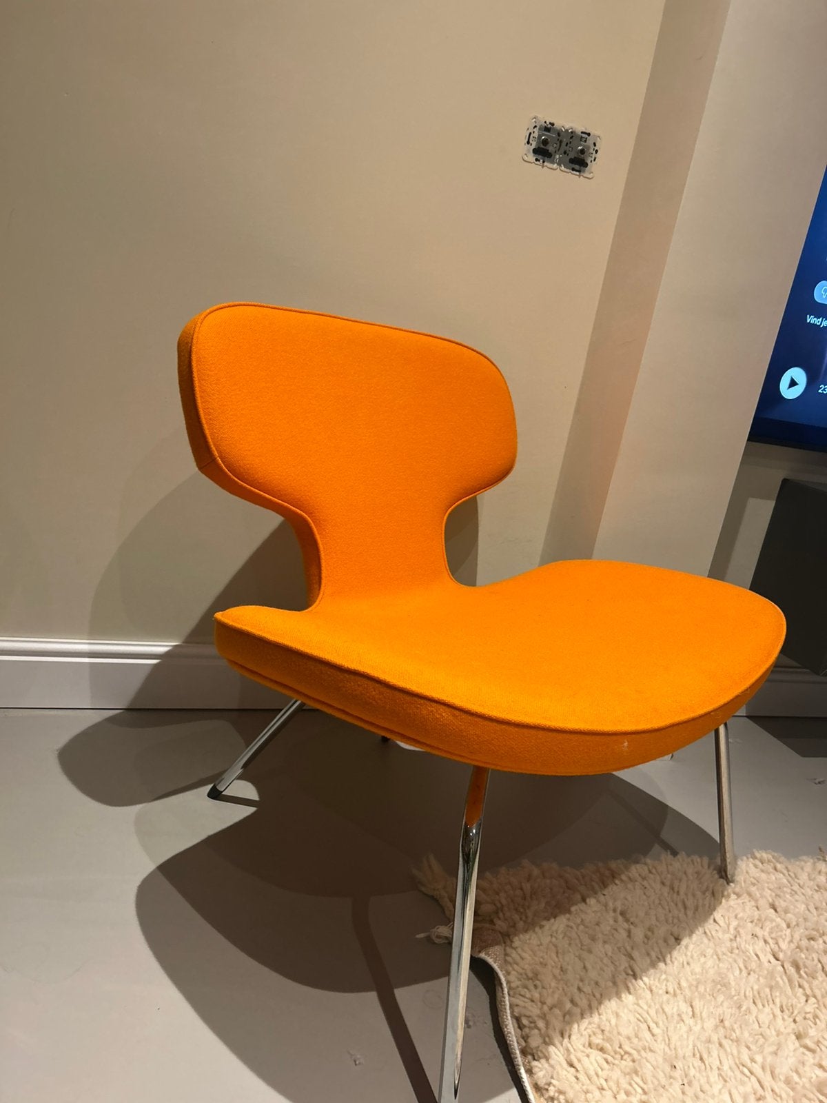 Artifort libel chroom wol fauteuil design, Ophalen of Verzenden, Zo goed als nieuw, 75 tot 100 cm, 50 tot 75 cm