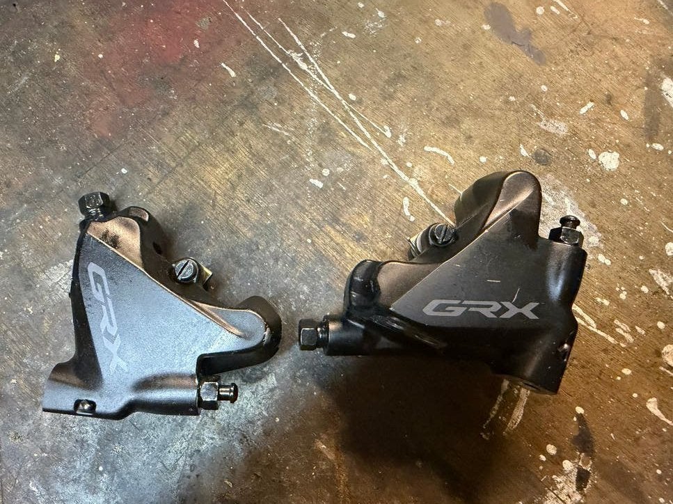 Shimano GRX BR-RX400 schijfremklauwen, Remmen, Gebruikt, Ophalen of Verzenden, Gravelbike