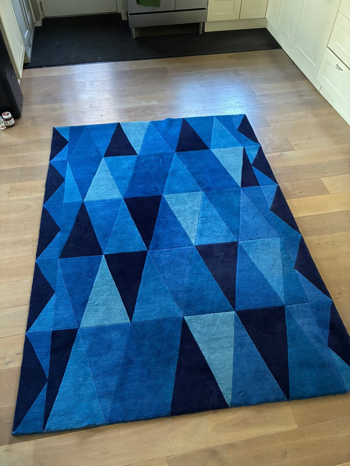 IKEA STOENSE kleed 240x170, of 170x240, Ophalen, Gebruikt, Blauw, 150 tot 200 cm